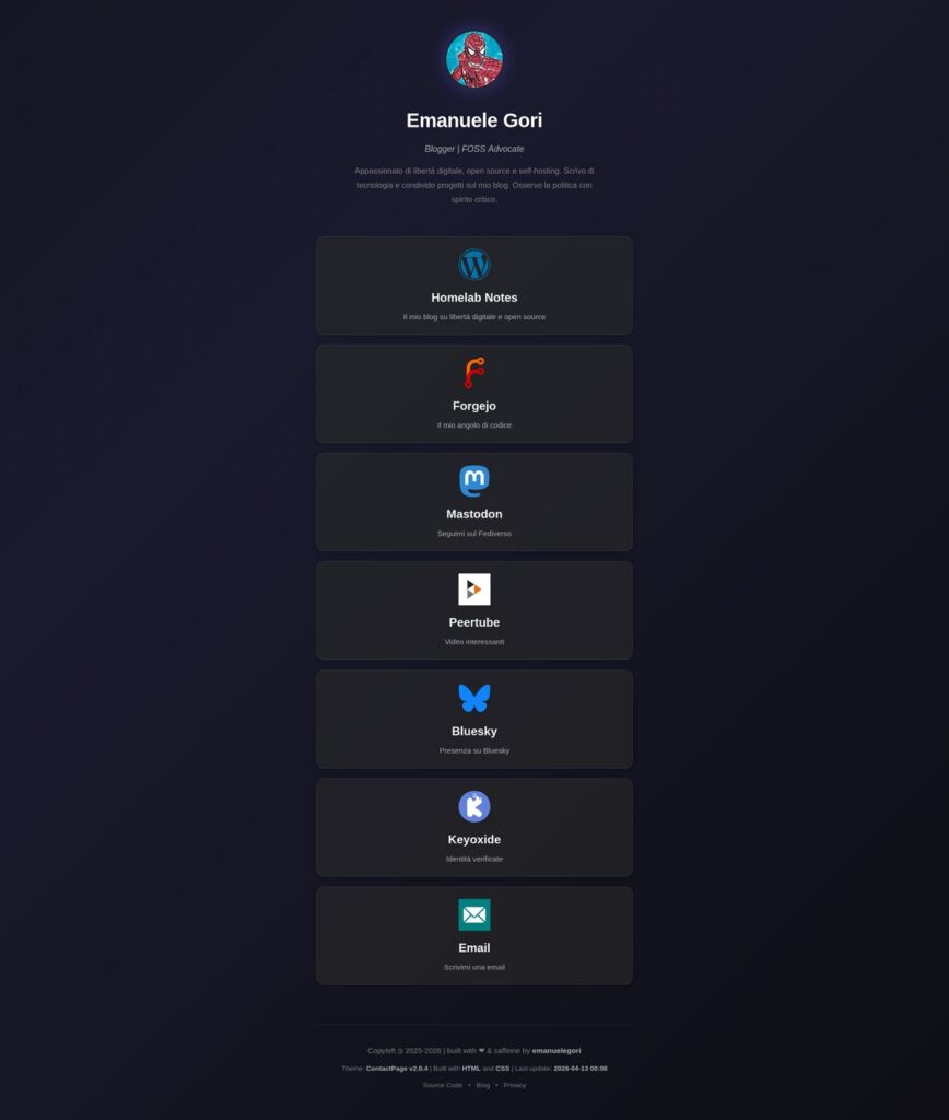 Emanuele Gori Contatti e Profili Social Blogger e FOSS Advocate