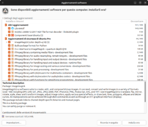 Aggiornamenti di sicurezza Ubuntu Pro